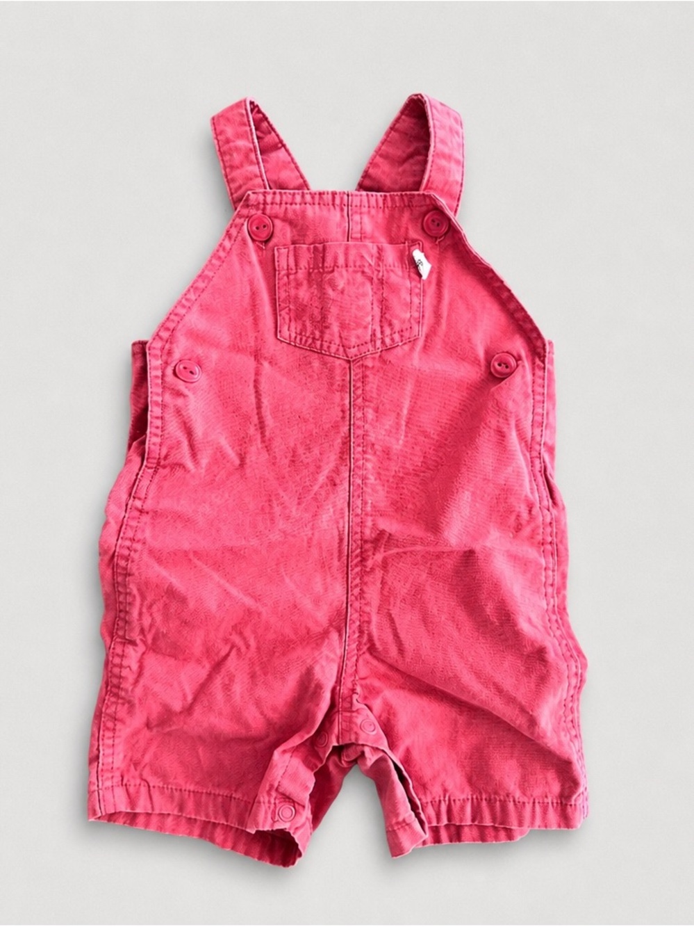 Kids Pink Short Overalls - Unbranded